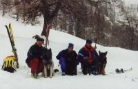 lawinen_team Kira mit 10 Monaten, Lawinen-Junghundekurs mit der Liechtensteiner Rettungshundegruppe / Januar 2001